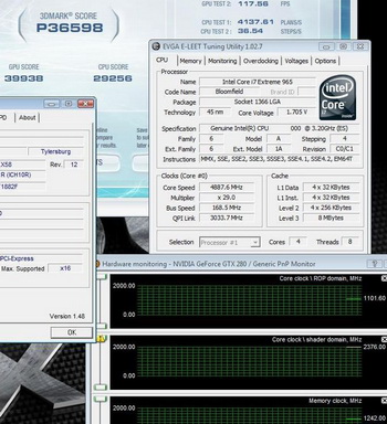 EVGA x58 SLI  3d  vantage 